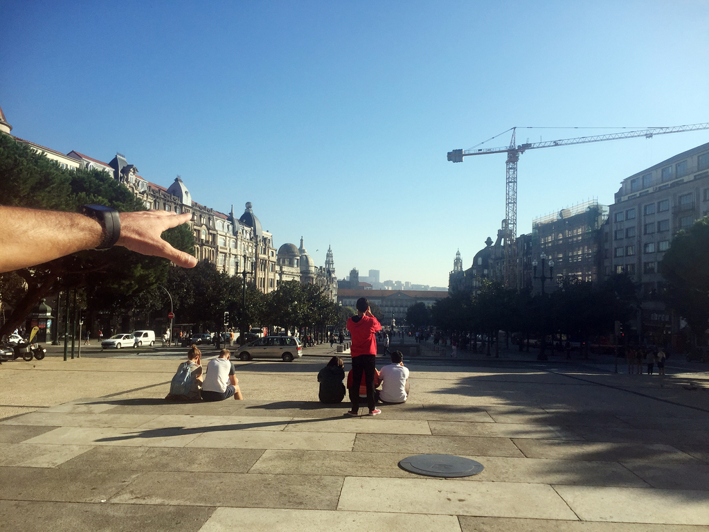 Sight Running: Blick auf Porto vom Rathaus aus